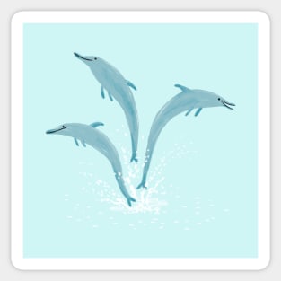 Jumping Dolphins Sticker